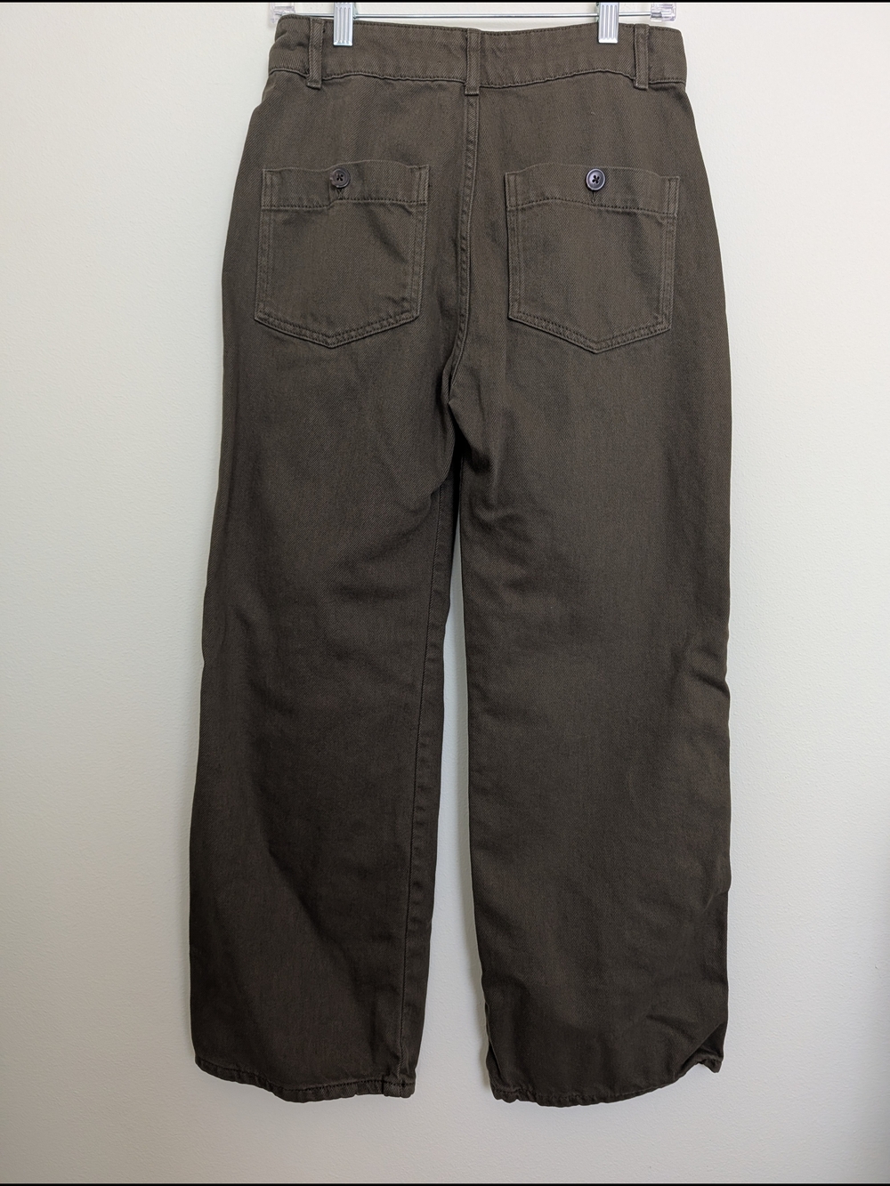 Reformation Marine Jeans Size 28 Army Green High Rise Relaxed Wide Leg